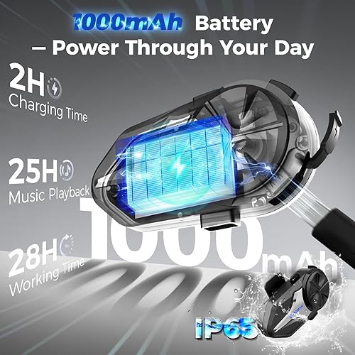 Miniatura 8 de Moman CPX Motorcycle Group - Intercomunicador de malla, sistema de comunicación de malla para 24 ciclistas BT5.4, casco con altavoz, auriculares de