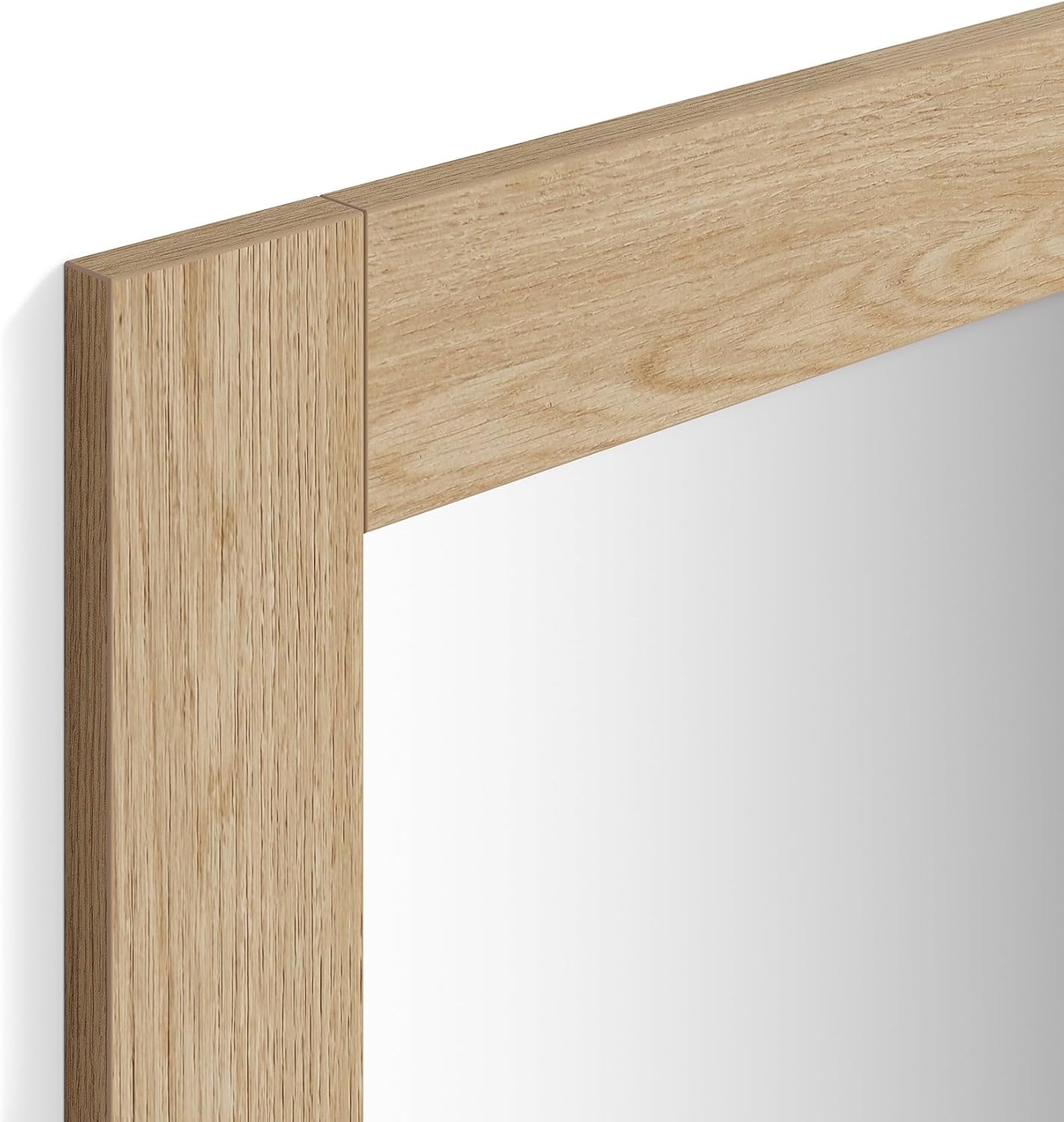 Mobili Fiver, Rachele Rectangular Mirror 67x24 in, Light Oak, Made in Italy