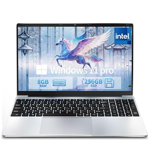 HILLSUSU 2026 Laptop Computer, 15.6 Inch Windows 11 Pro Laptops, 8GB RAM 256GB SSD, Traditional Portable Lap top with Core M3-6Y30 Processor and Built-in Cooling System for Business & Students