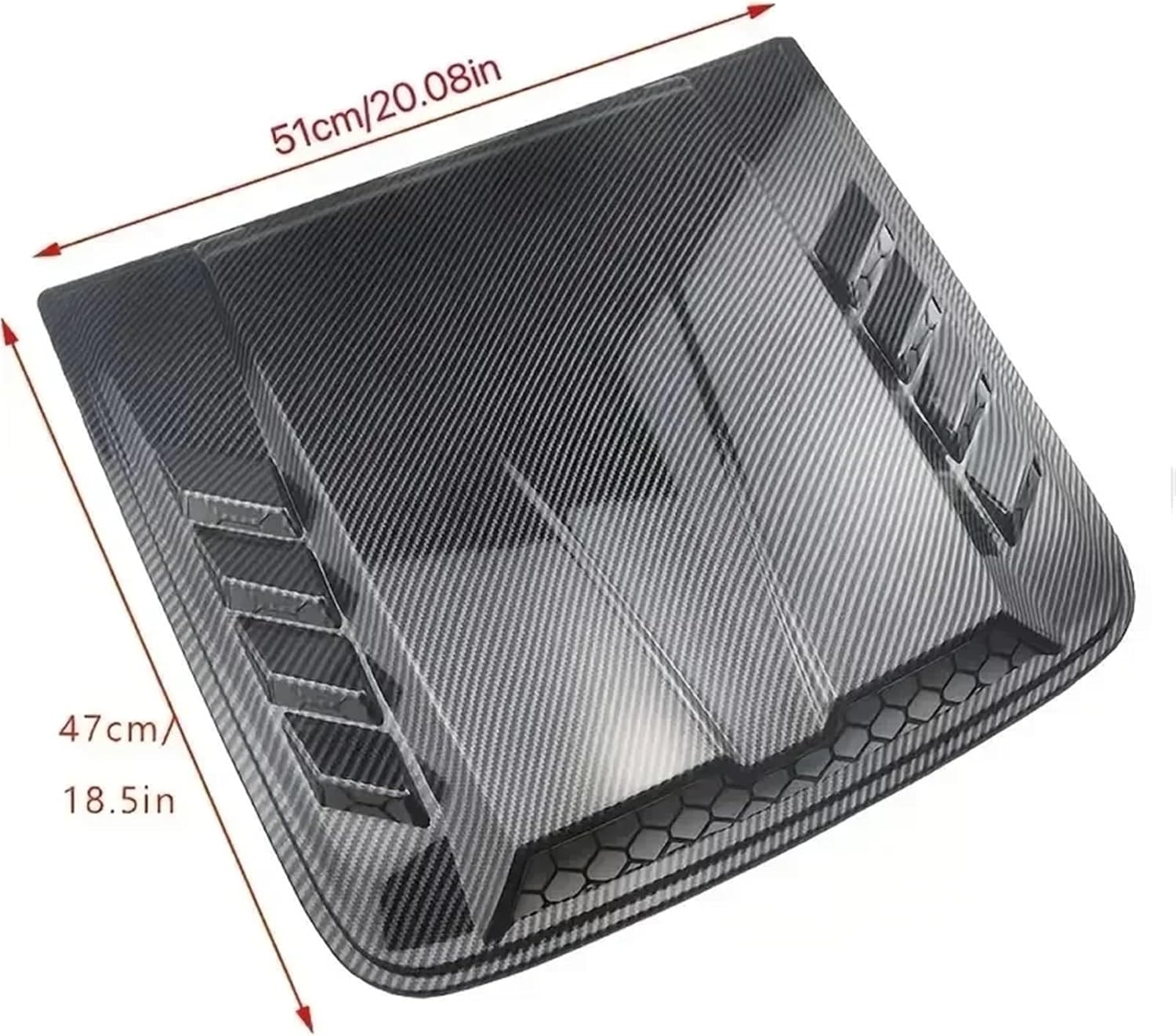 Universal Car Air Outlet Decoration Trim Plastic Hood Scoop Fake Air Flow Intake Vent Covers Auto Exterior Accessory(Glossy Black)