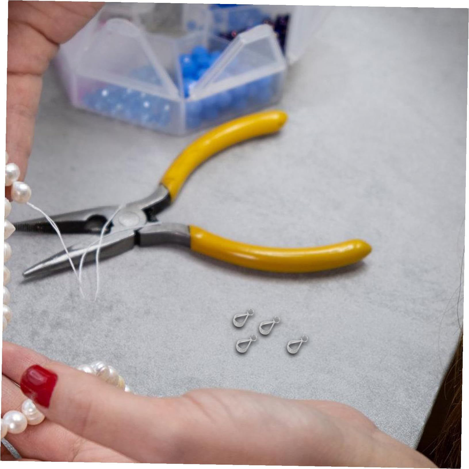 5 Pezzi Chiusure a Ciondolo in Argento 925 S925, Connettori per Creazione Gioielli Fai da Te, Fermagli per Collane Multipurpose per Artigiani e Appassionati di Bigiotteria