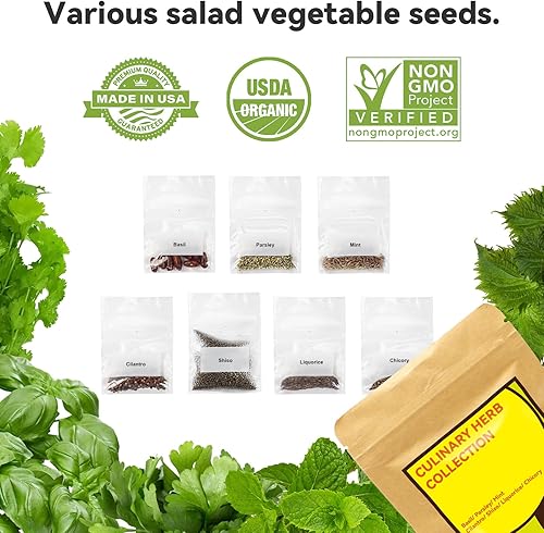Miniatura 27 de inbloom Kit de 12 cápsulas de semillas de verduras para ensalada AeroGarden, Ahopegarden, jardín hidropónico con espinacas, Buttercrunch, lechuga