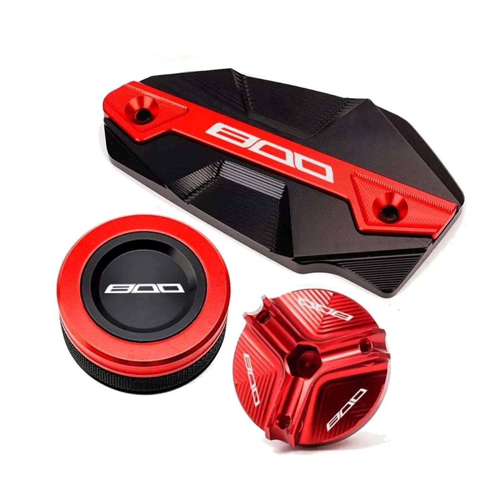 Tapón Llenado Aceite del Motor Protector del Tapón De Llenado De Aceite del Depósito Maestro del Cilindro del Líquido De Frenos para Z800 Z 800 2012-2016 2015 2014 2013(Rojo,3 pcs)