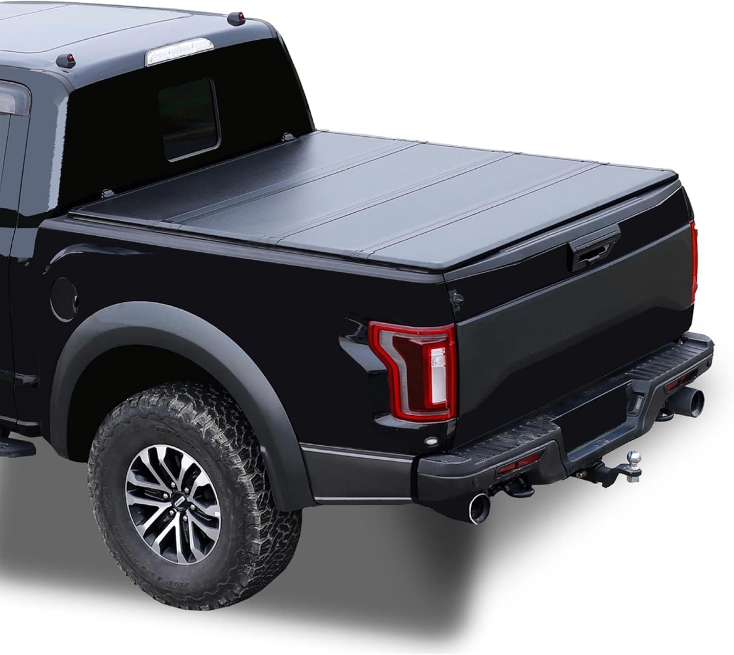 6.4' Hard Fiberglass Quad-Fold Truck Bed Tonneau Cover Fit for RAM 1500 2500 3500 2003-2025| Without Rambox