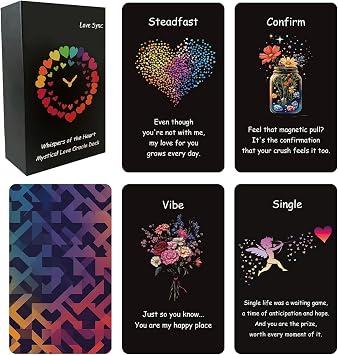 Enhance Love Connections with Love Oracle Cards 60-Card Deck for Relationships, Singles & Beginners. Gain Clarity, Break Barriers, Seek Twin Flame & Soulmate Guidance.