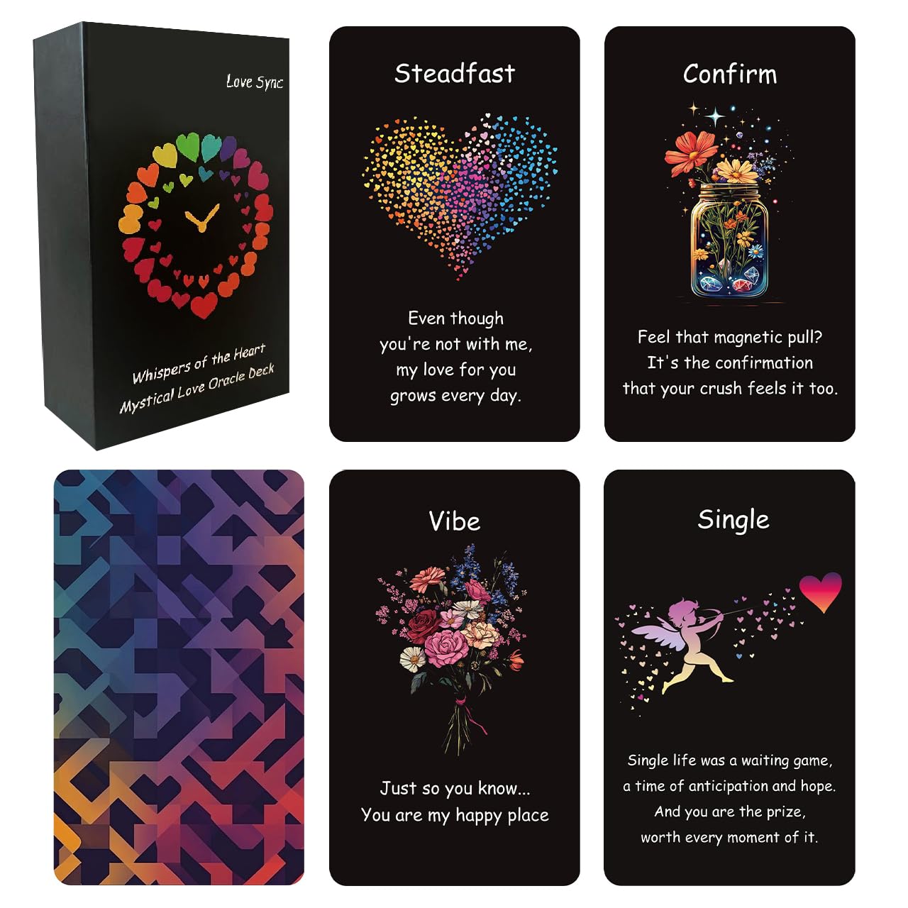 Enhance Love Connections with Love Oracle Cards: 60-Card Deck for Relationships Singles & Beginners. Gain Clarity