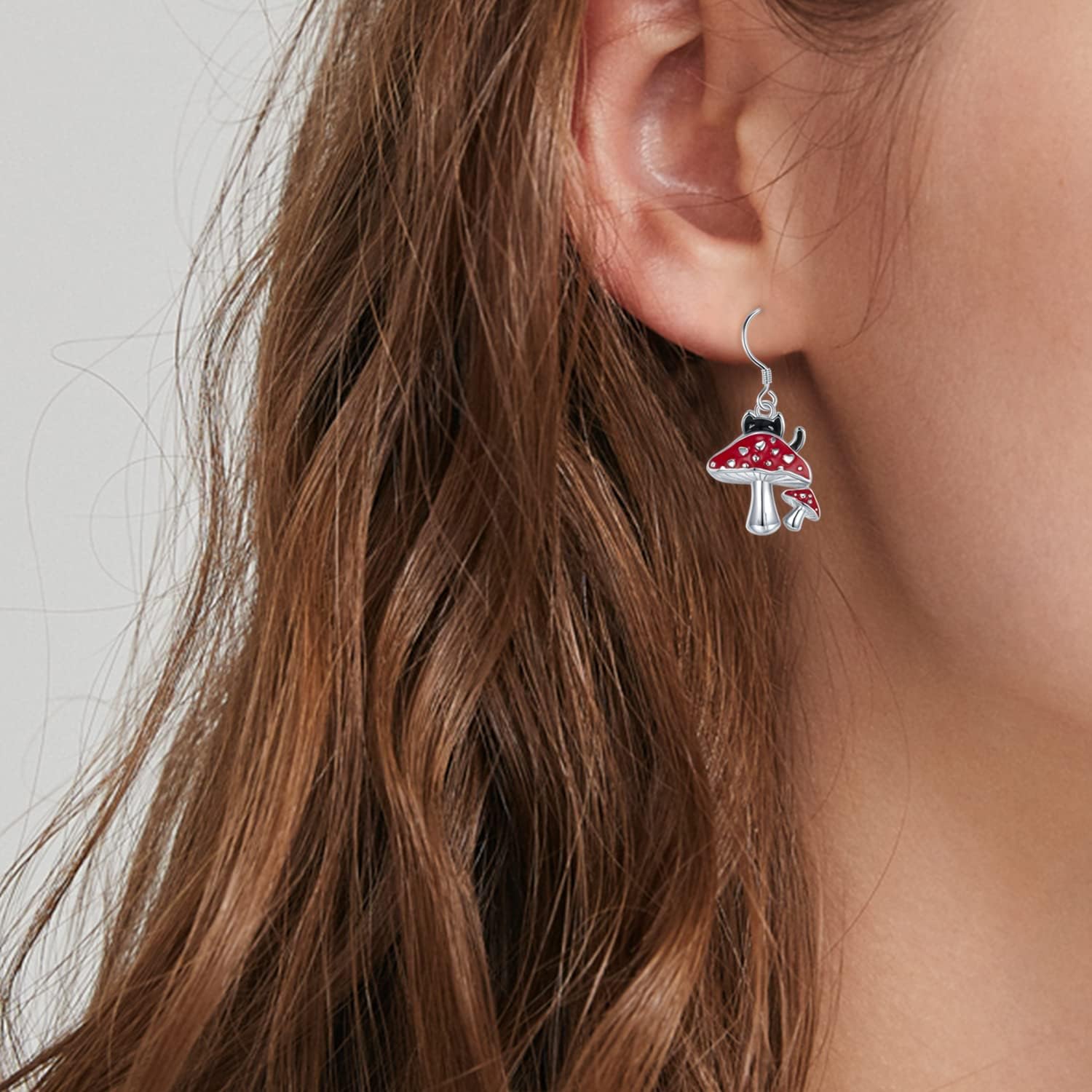 Black Cat Earrings 925 Sterling Silver Cute Aninmal Earrings Jewelry Gifts for Women - Image 2