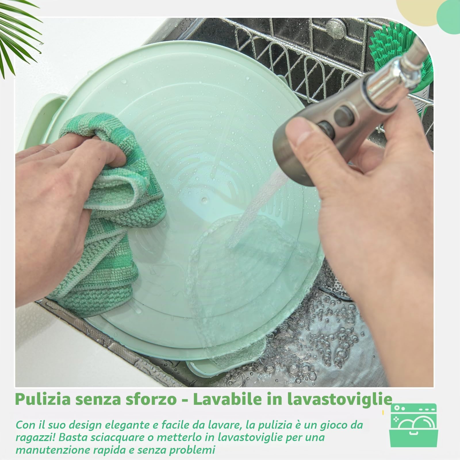 Porta Torte Ohuhu Rotondo Portatile 10 Pollici Con Coperchio, Scatola Con Base a Due Lati per Trasportare Noci Frutta, Ottimo Regalo per Le Donne