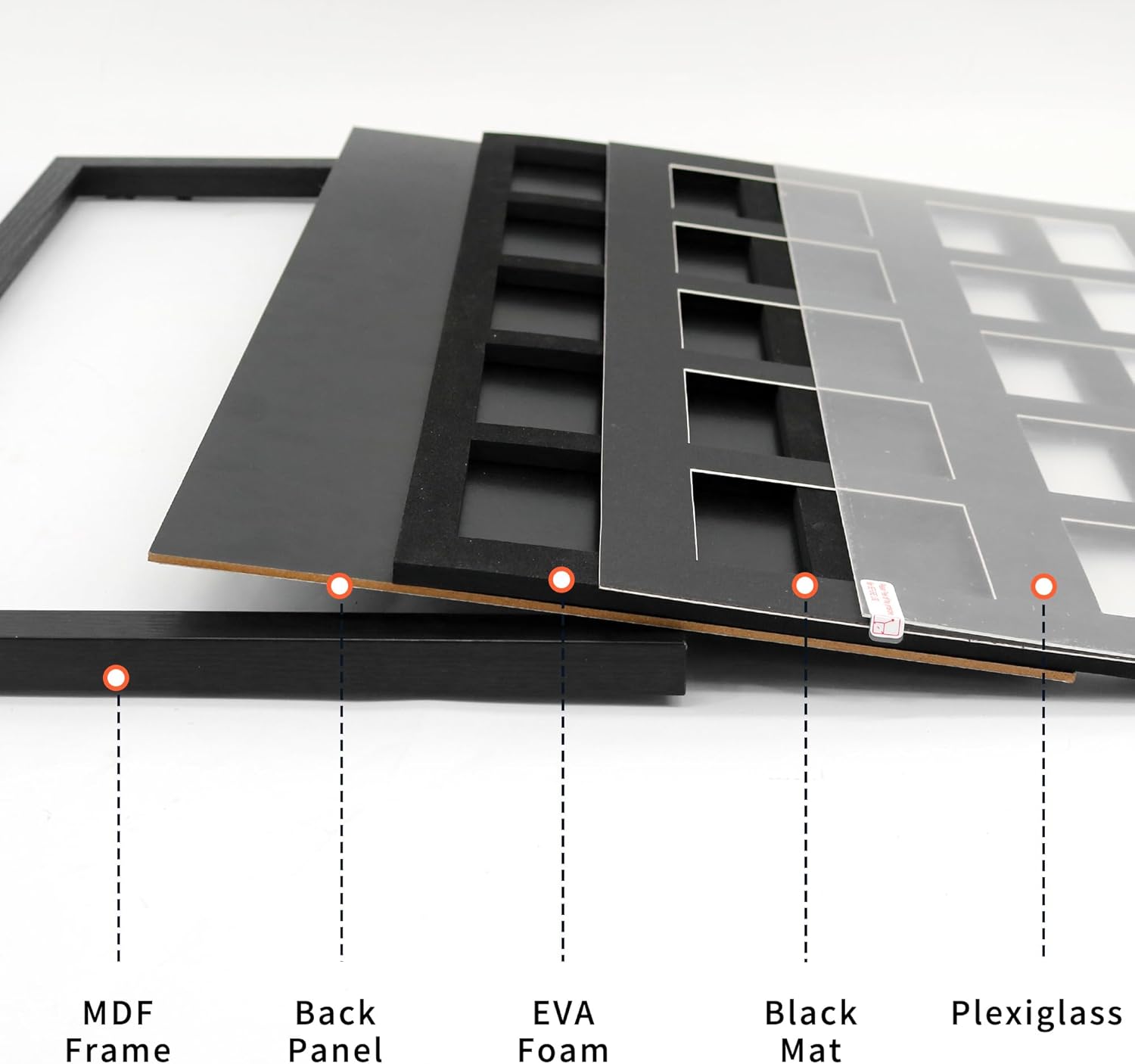 Sports Card Display Frame,Grading Card Display Case for 10 Standard Cards,Baseball Card Display Box,Wall Mounted Display Case for Sports Cards(for Standard Trading Card)