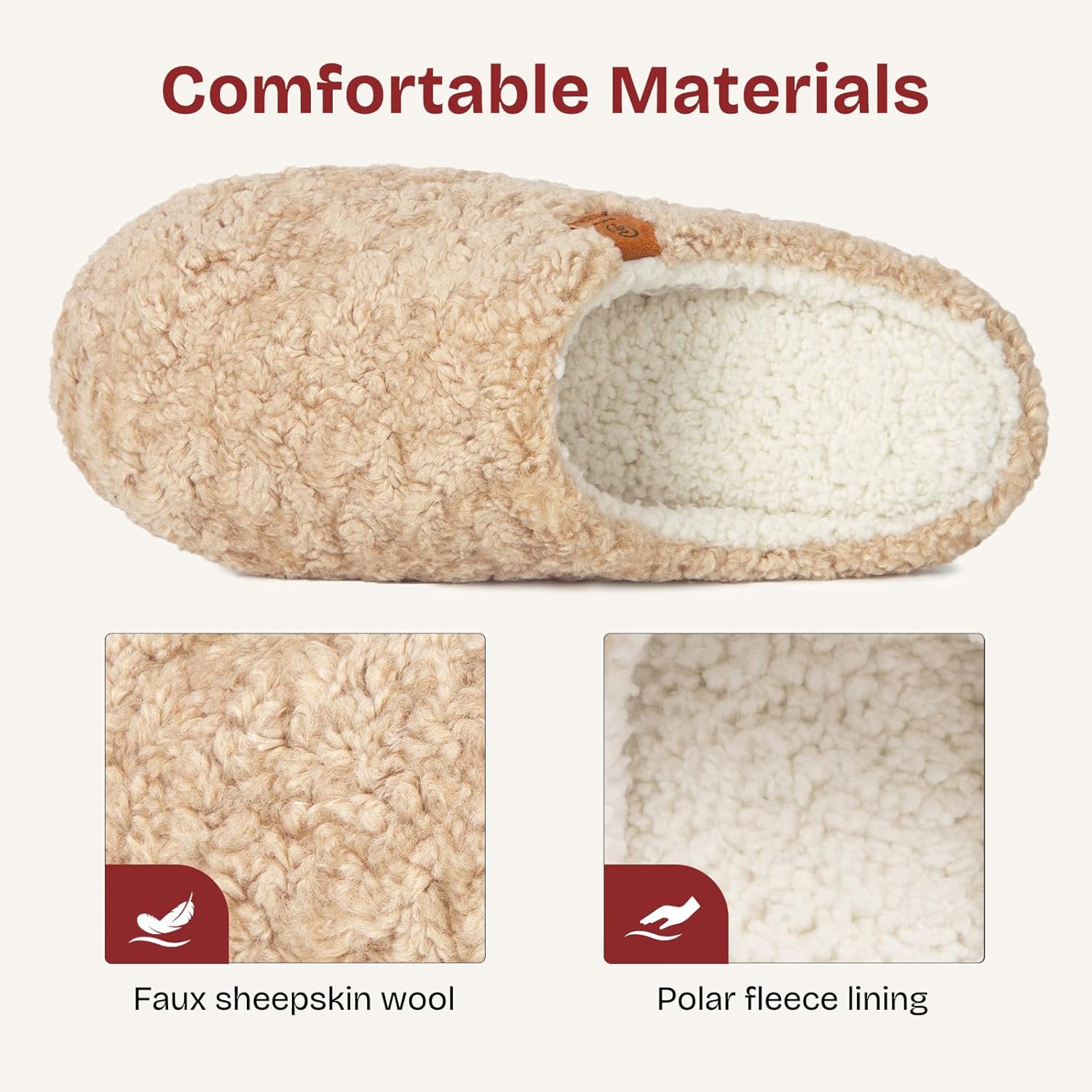 EverFoams Women's Fuzzy Slip-on Slippers Soft Comfy Memory Foam Indoor House Shoes - Image 4