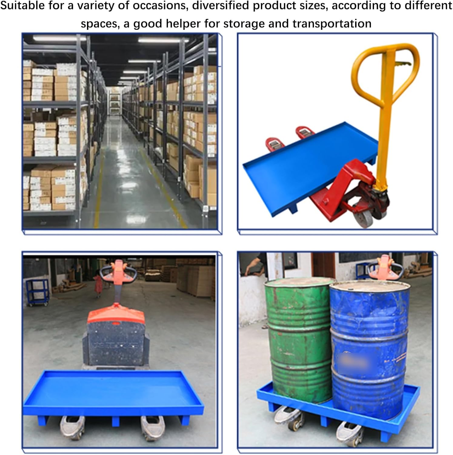 Spill Platform, Containment, Outdoor Warehouses Factory Garage Industrial Polyethylene Pallet, Modular Leakproof Tray for Storage Stack Paint Bucket Oil Drums(25.59x25.59x5.91in/65x65x15CM)