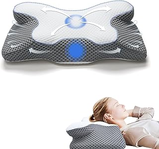 Nackenstützkissen Memory Foam, Memory Foam Kissen,stützendes Nackenkissen, Ergonomisches Orthopädisches Kissen Höhenverstellbar für Seiten Rücken & Bauchschläfer (Style 1)