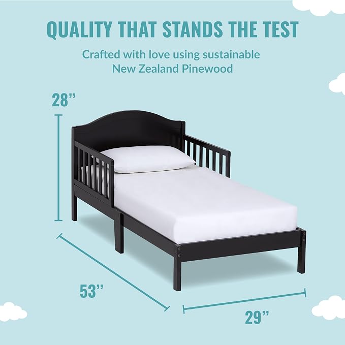 Cama Toddler Sydney con Colchón de Espuma 5" Negro miniatura 2
