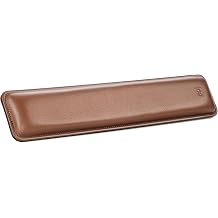 GLENCREAG Ergonomic Keyboard Wrist Rest - PU Leather Cushioned Support for Typing & Gaming, Comfortable Contoured Design for Wrist Pain Relief, Tan