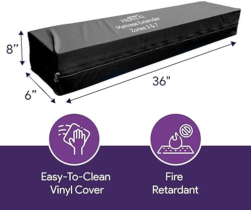 Miniatura 4 de Extensor de colchón de cama de hospital - Extensor de cama para dormitorio y camas de hospital - Seguridad de prevención de atrapamiento ajustable -