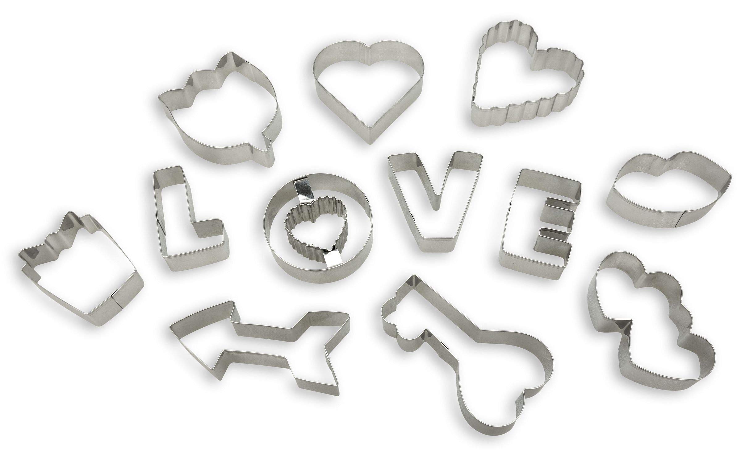 Handstand Kitchen Baked with Love 12-teiliges Ausstechformen-Sortiment