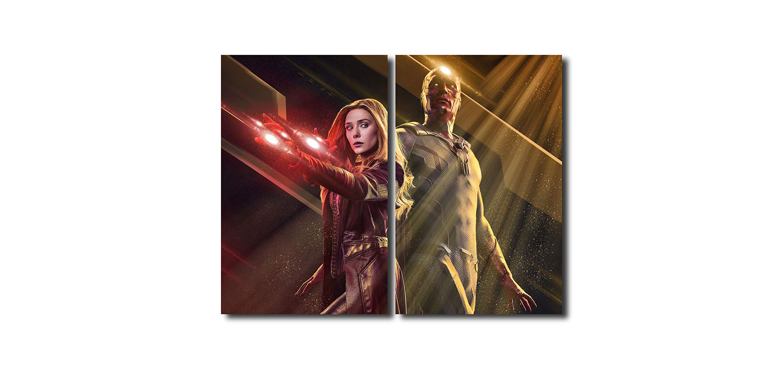 WandaVision Poster Wall Art 3 Piece Unframed - red - One Size