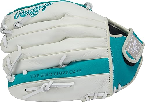 Miniatura 48 de Rawlings Guante de sóftbol Shut Out Youth Tamaños 11.5 a 12.5 pulgadas Múltiples estilos Negro/Blanco Basket Web