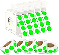 Vista 233 de PARLAIM 6 Rolls 6000PCS 3/4" Round Circle Color-Code Dot Stickers, 6 Color Style Colorful Coding Label Sticker for Home Office Classroom