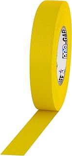 1" Width ProTapes Pro Gaff Premium Matte Cloth Gaffer's Tape With Rubber Adhesive, 11 mils Thick, 55 yds Length, Yellow (Pack of 1)