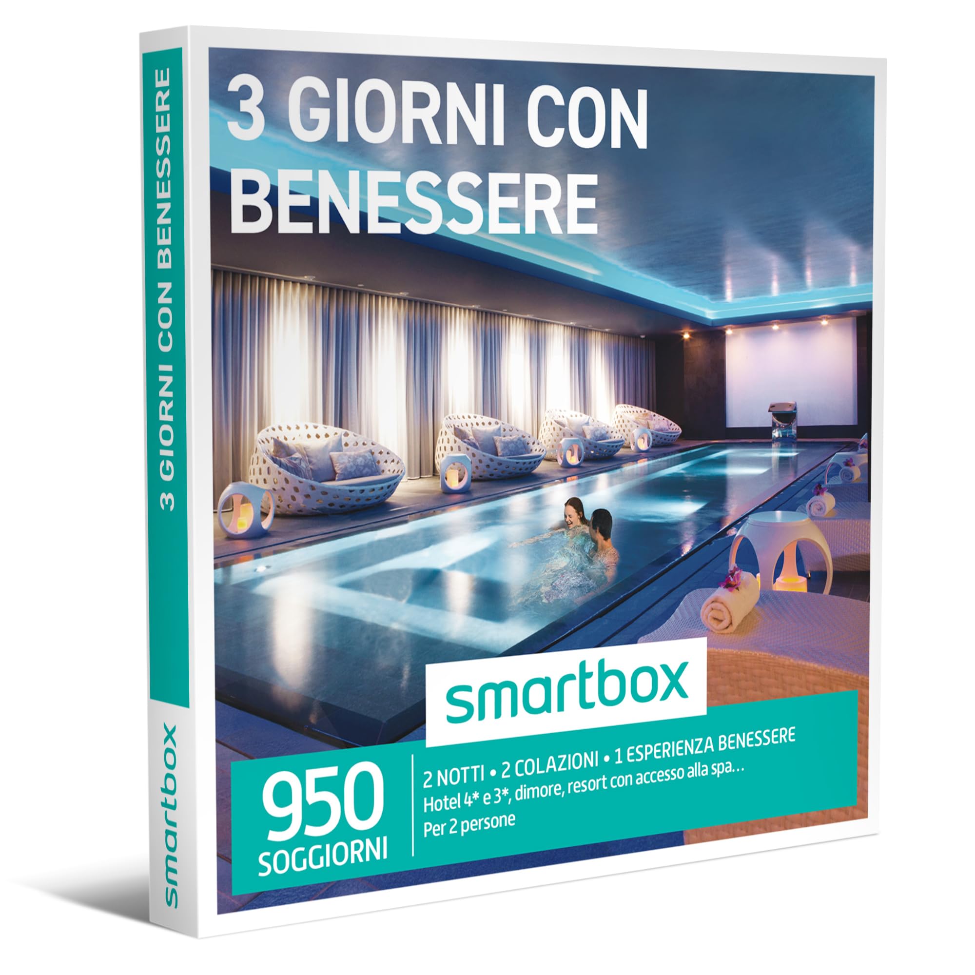 SMARTBOX - 3 giorni con benessere - Cofanetto regalo - 2 notti con colazione e pausa relax per 2 persone