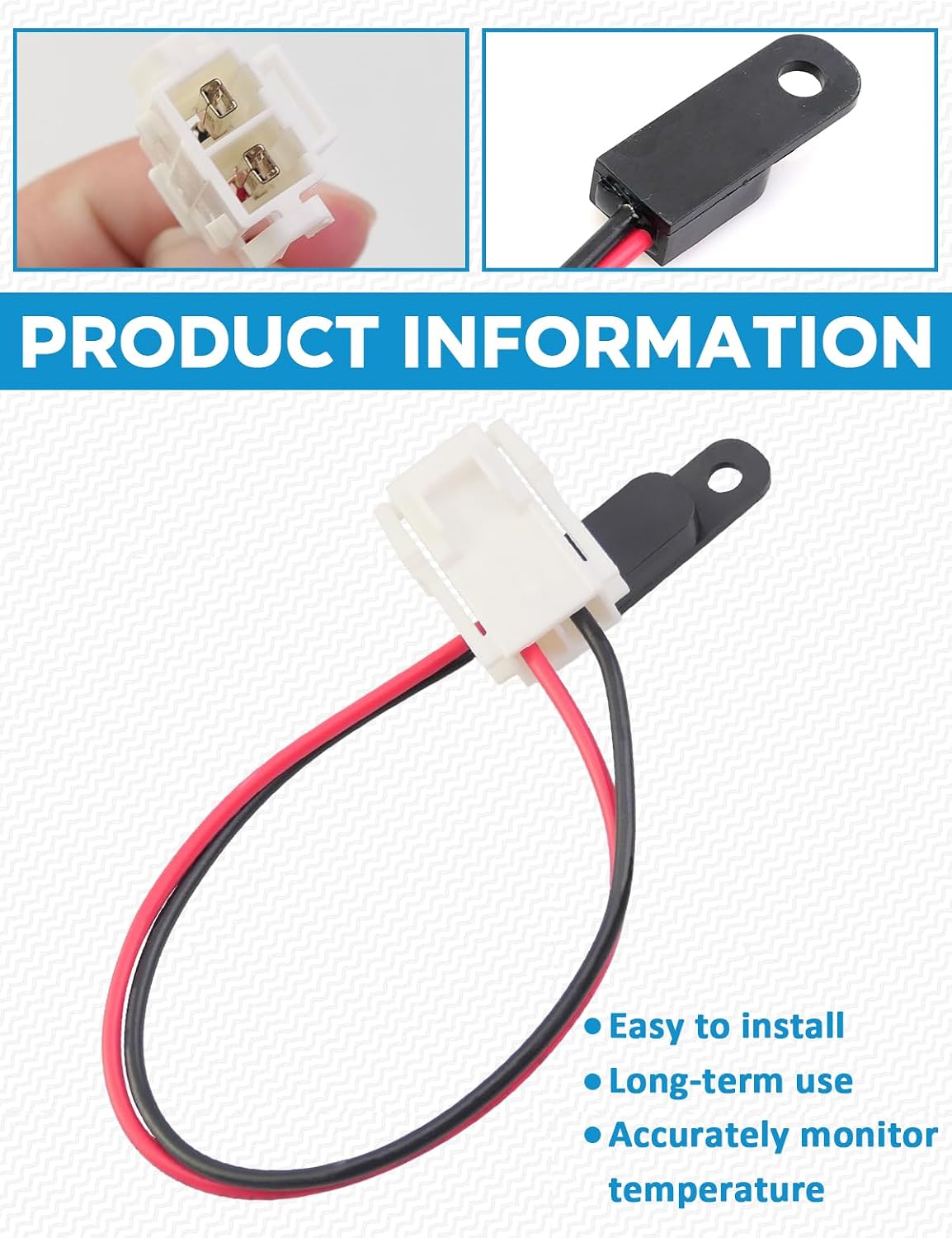 Refrigerator Thermistor Unit Fit for Frigidaire Fridge Most Models Replace 297110400