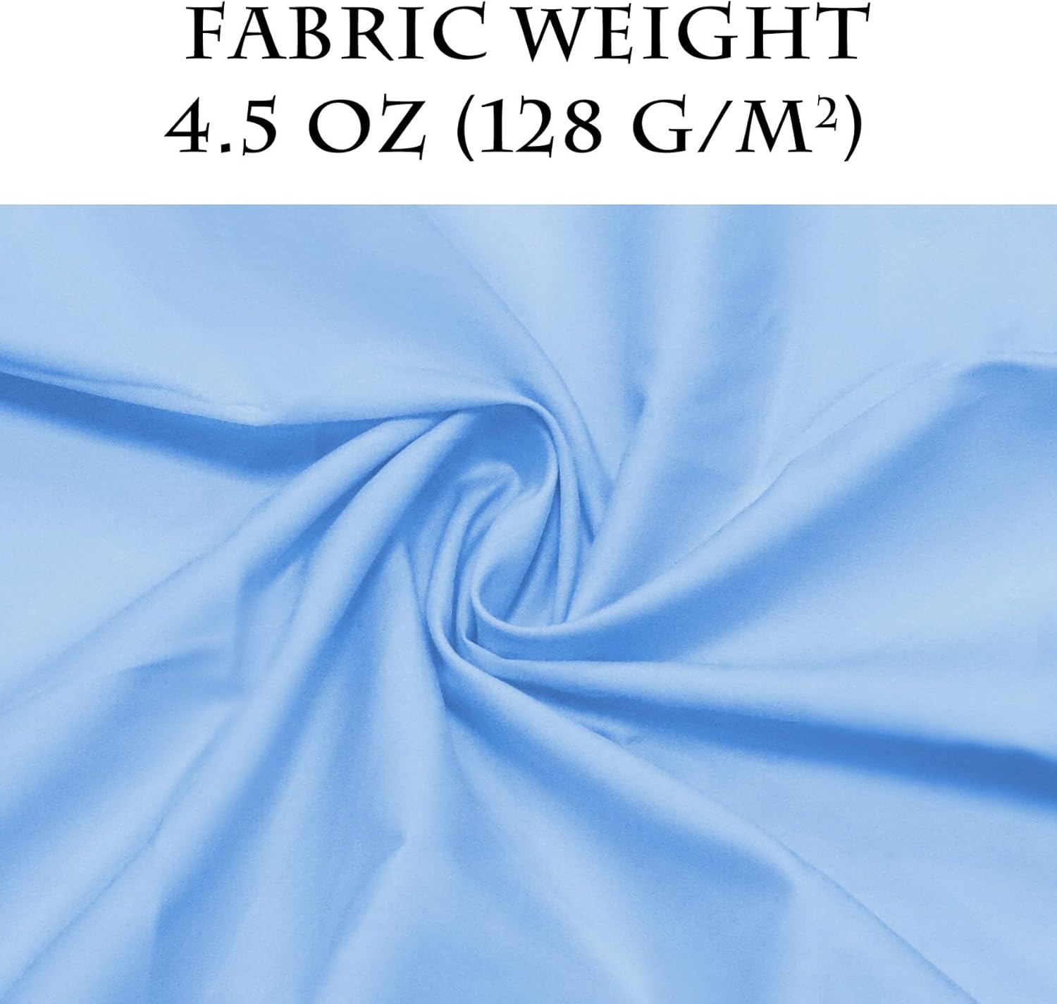 Sky Blue Cotton Fabric 2 Yards, 100% Natural Cotton Poplin Fabric by The Yard, 59 Inches Wide Lining Fabric for Sewing Apparel Cloth Soft Embroidery Quilting, Sewing Material