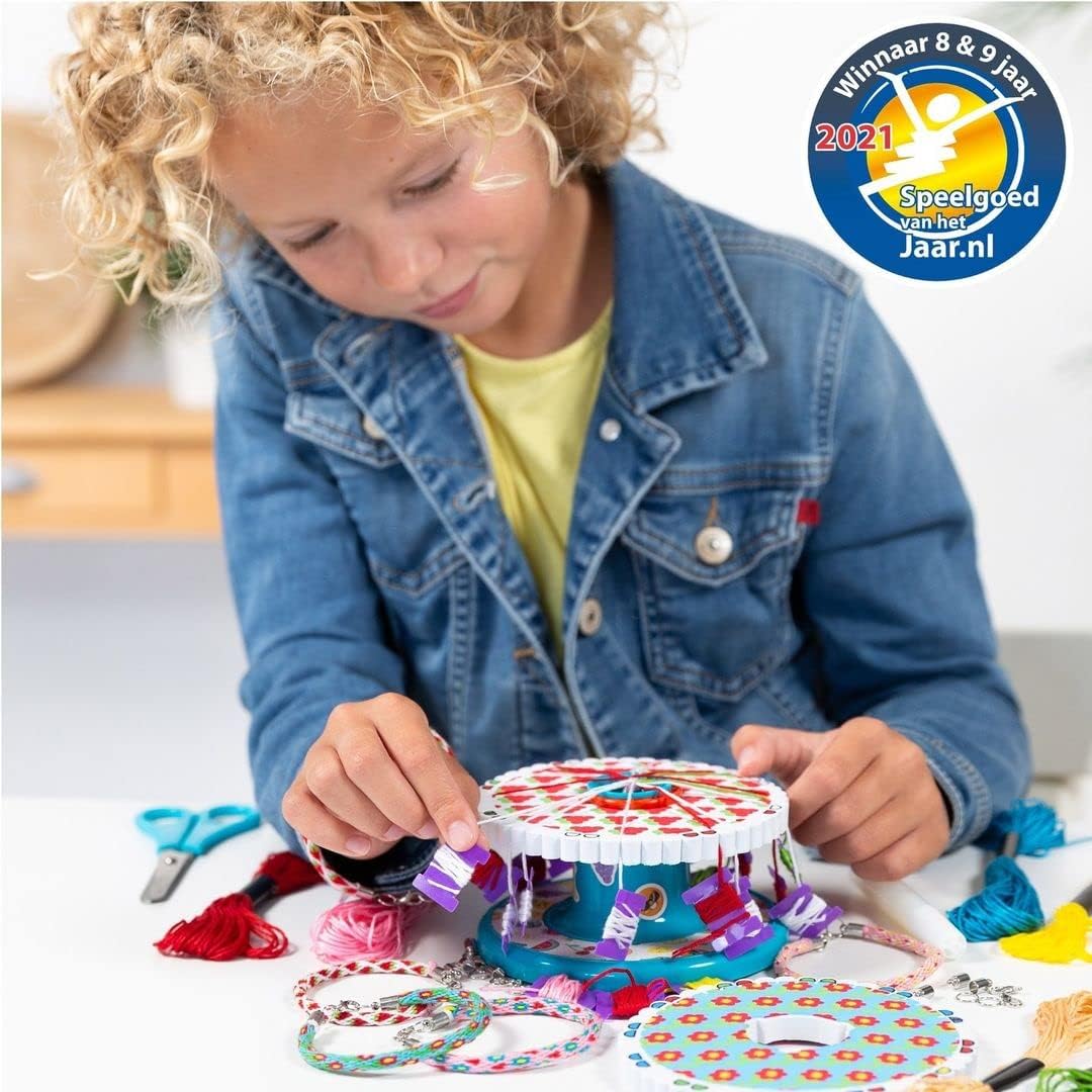 Creativity Bracelet Factory: Jewellery Making Set for Children in Beautiful Gift Box - Colourful String Bracelets for DIY