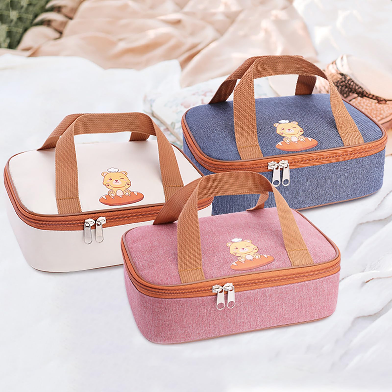 Umami borsa termica porta pranzo premium, ideale per picnic o pranzo in ufficio borsa frigo piccola o porta pranzo termico compatto perfetta come borsa frigo ufficio o lunch bag, Rosa Selvaggio
