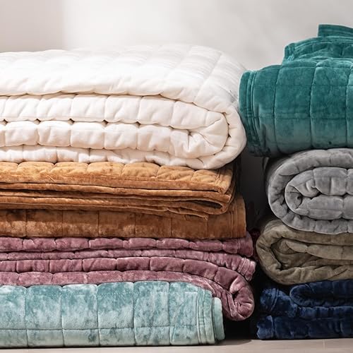 Miniatura 217 de RECYCO - Juego de edredón de terciopelo ligero, ropa de cama con edredón acolchado de gran tamaño y 2 fundas de almohada a juego, para usar todo