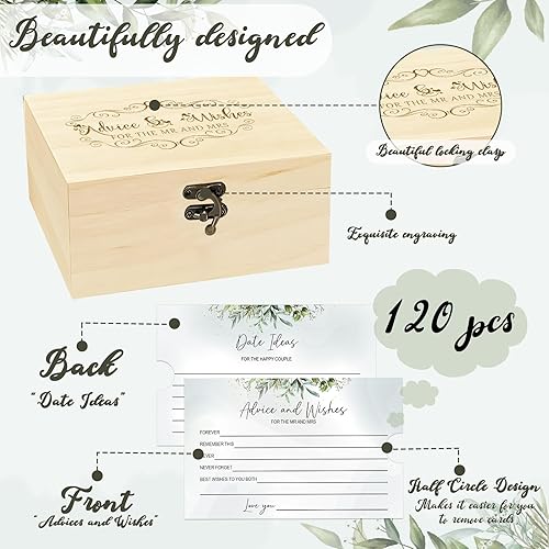 Miniatura 2 de 134 piezas de decoraciones de despedida de soltera, consejos y deseos para el señor y la señora, consejos de vegetación para la novia y el novio,