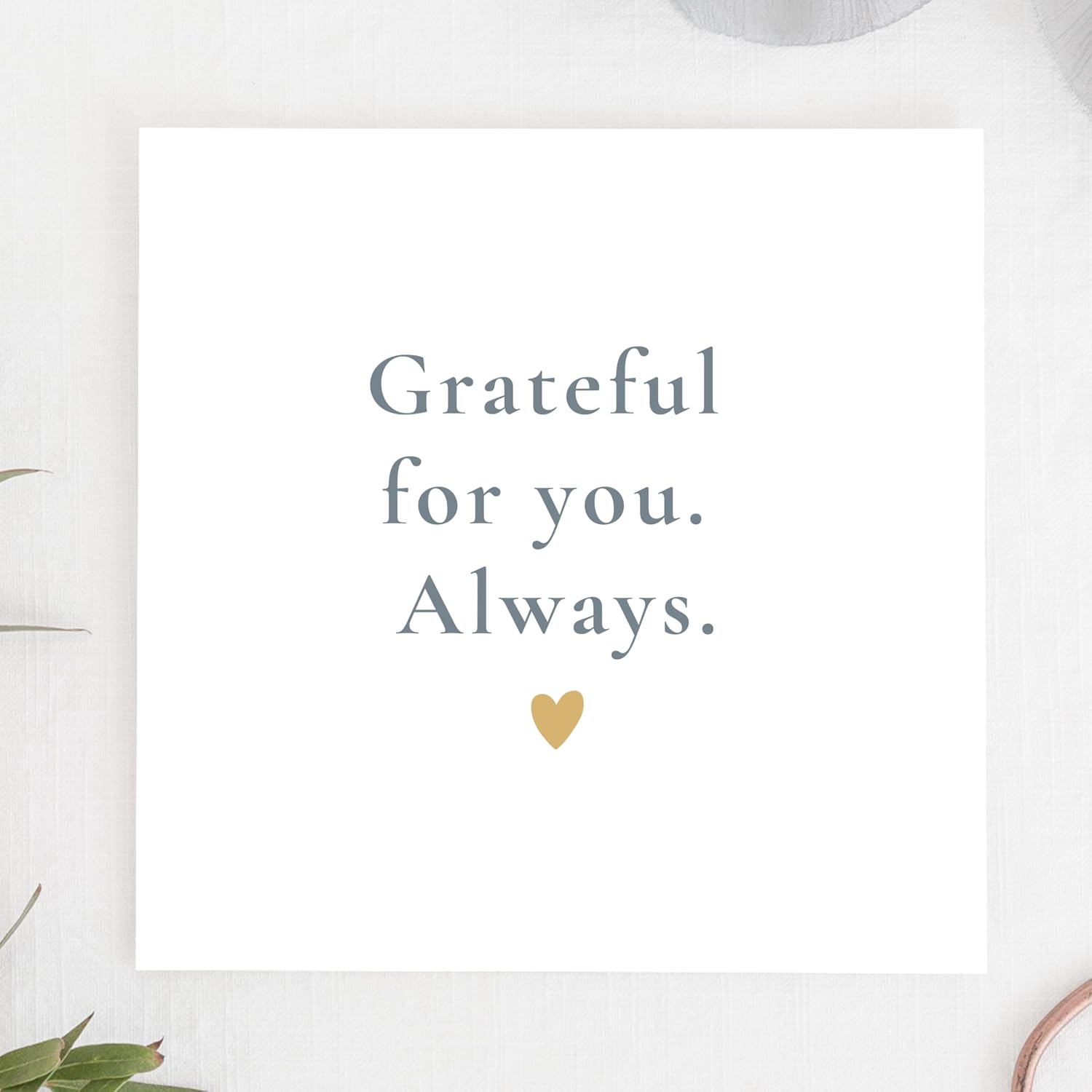 TEEMI Grateful For You. Always. | Simple Thank You Card for Friends, Family or Partner | Minimalist Emotional Greeting Card image 5