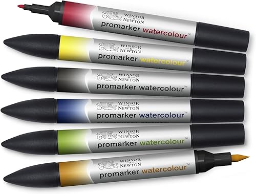 Vista 33 de Winsor & Newton Acuarela Promarker, 24 unidades (paquete de 1), tonos básicos