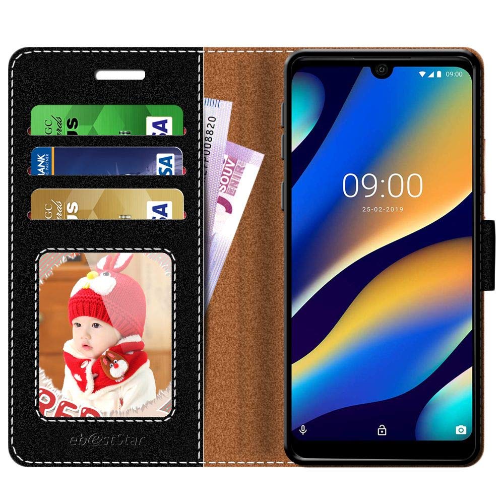 Custodia Portafoglio Con Fiore Rosa Per Wiko View 3 Lite - Pelle PU, TPU, Slot Carte E Supporto Video - 6