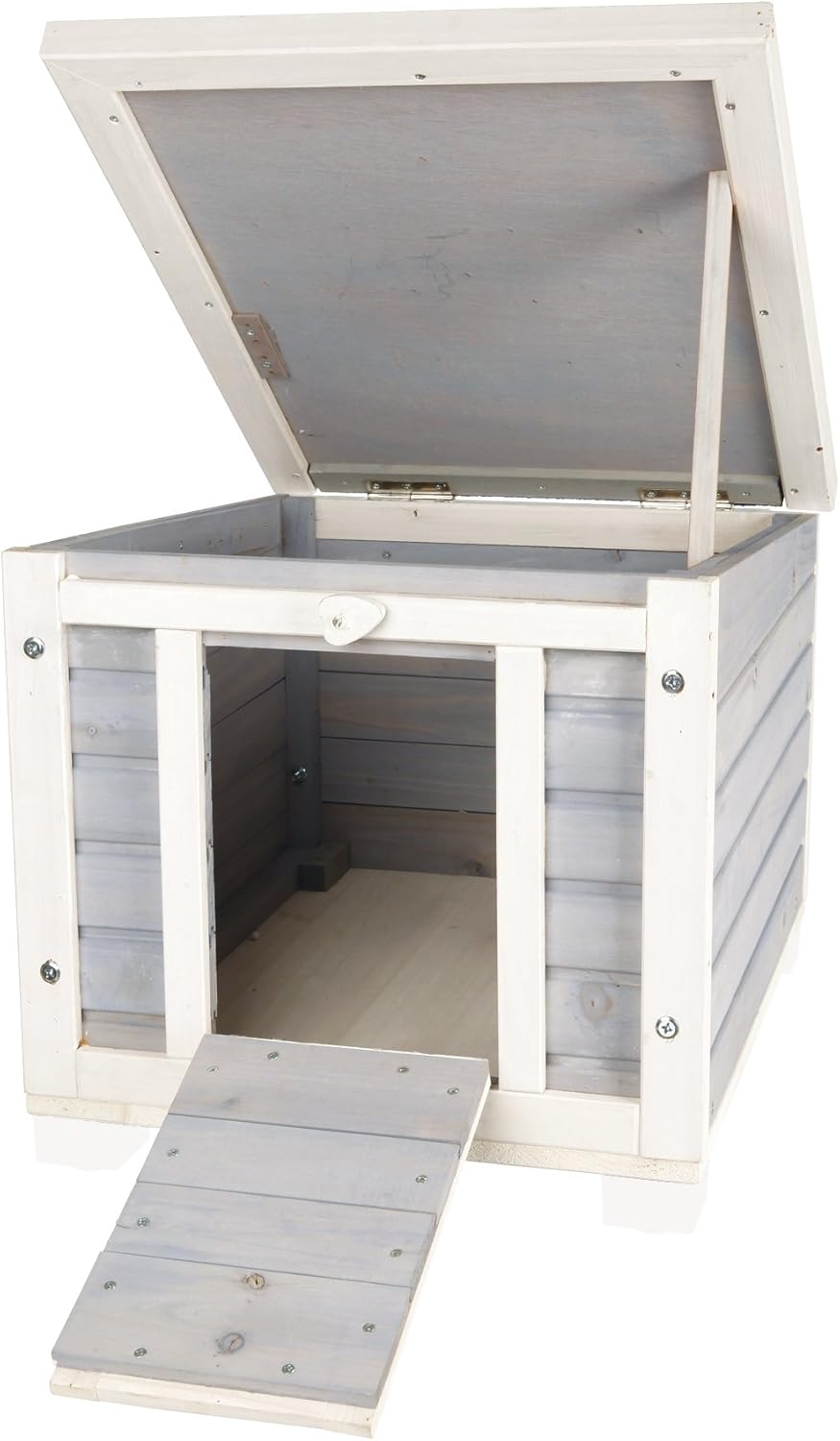 TRIXIE Natura Outdoor Pet Home | Cat House | Cat Condo | Shelter for Ferrel Cats, 16.5 x 15.75 x 20 in. : Pet Supplies