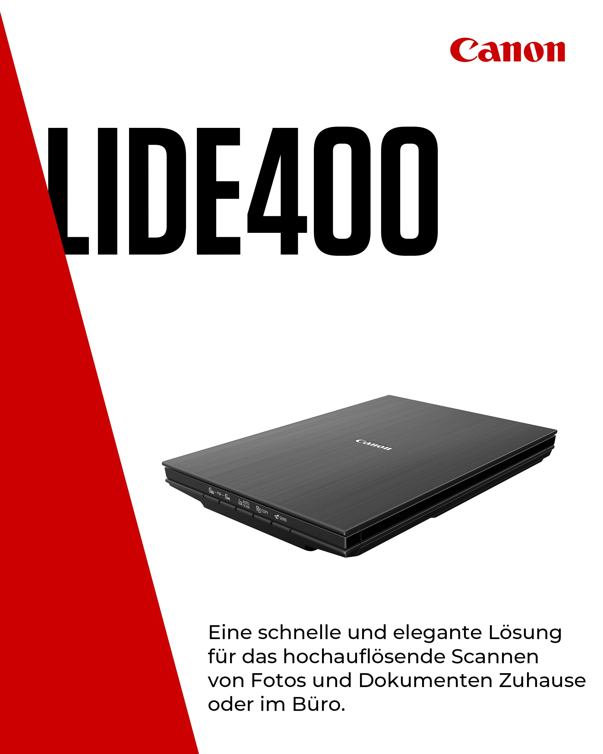 Canon Lide 400 Scanner A4-Flachbett CIS 4800x4800 DPI USB schwarz