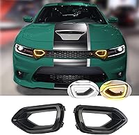 Vista 1 de Parrilla de luces LED ahumadas para Dodge Charger SRT Scat Pack 2015 2016 2017 2018 2019 2020