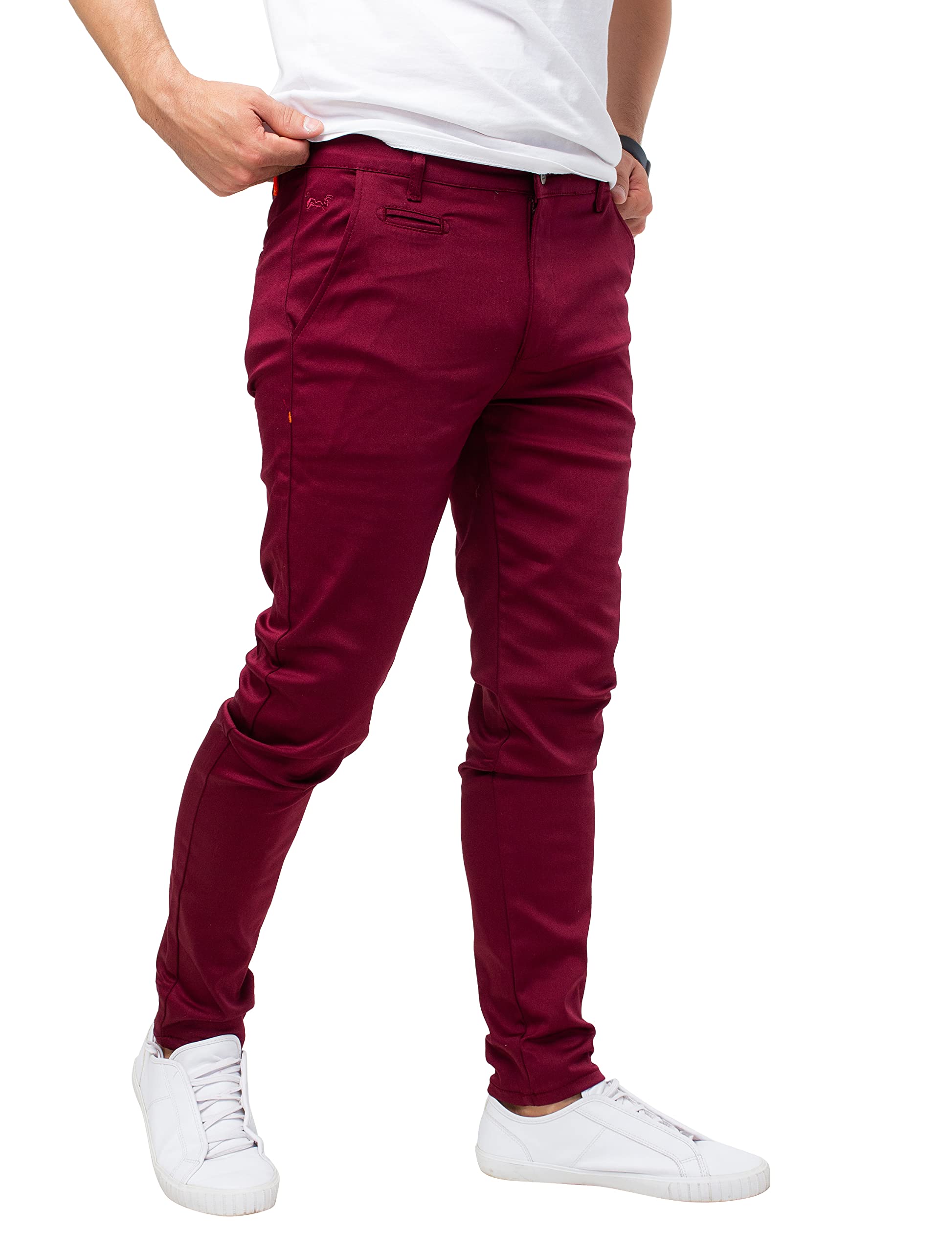 Chino Hose Herren Slim Fit Power Stretch. Business Herrenhose Classic Style. Anzughose Stretch