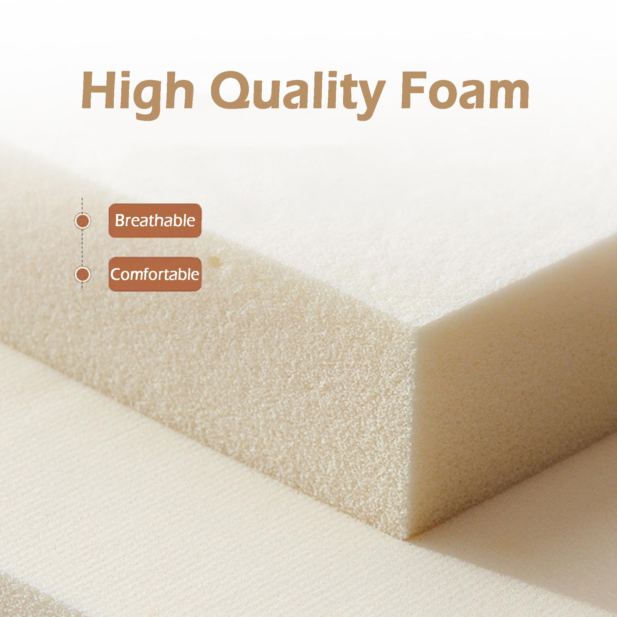 Cojines de espuma firme de alta densidad, espuma blanca para tapicería, sofás, asientos de ventana, sillones, relleno de espuma de repuesto para accesorios del hogar (grosor 15 cm, 150 x 60