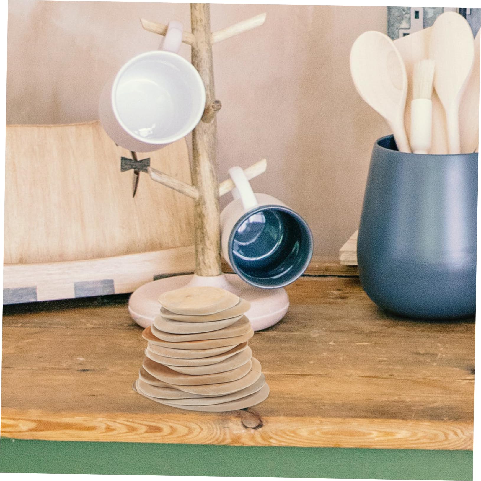 Zerodeko 3sätze Naturholzscheiben Für Hochzeitsvase Und Tischdeko Rustikale Holzornamente Für DIY Teilig Für Hochzeiten Und Festlichkeiten