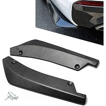 2 Pcs Car Rear Bumper Lip Spoiler for BMW M3 F80 2014 2015 2016 2017 2018 2019 2020, Rear Corner Splitter Canard Diffuser Protector, Car Accessories,Carbon Fiber Black