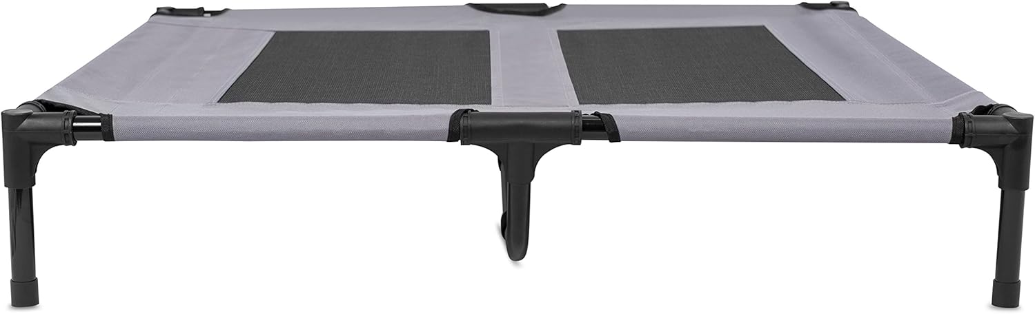 Internet's Best Dog Cot | 36 x 30 | Elevated Dog Bed | Cool Breathable Mesh | Indoor or Outdoor Use | Medium | Grey