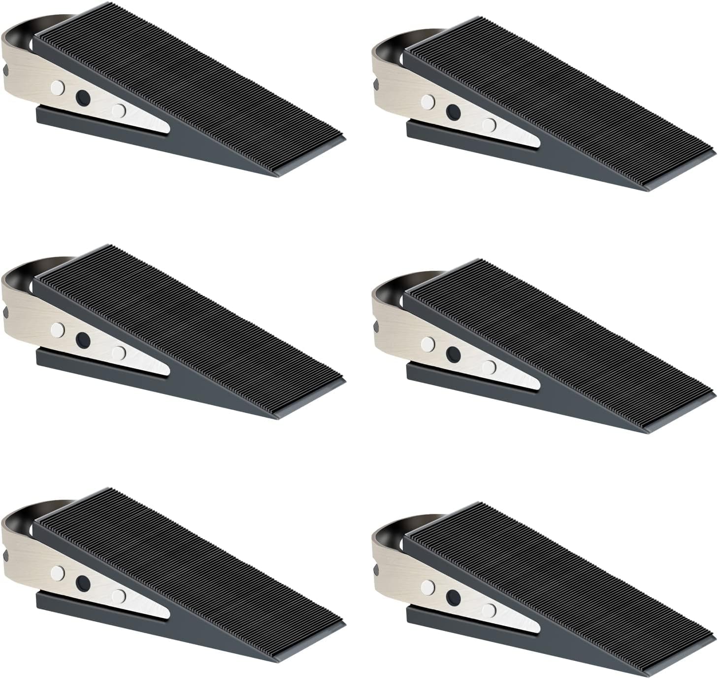 Secure Hold Door Stoppers| Strong Grip on Every Floor | Durable Rubber & Stainless Steel | Easy Storage with Hanger (Pack of 6) (B0CNTK8X3T) Amazon Price History, Amazon Price Tracker