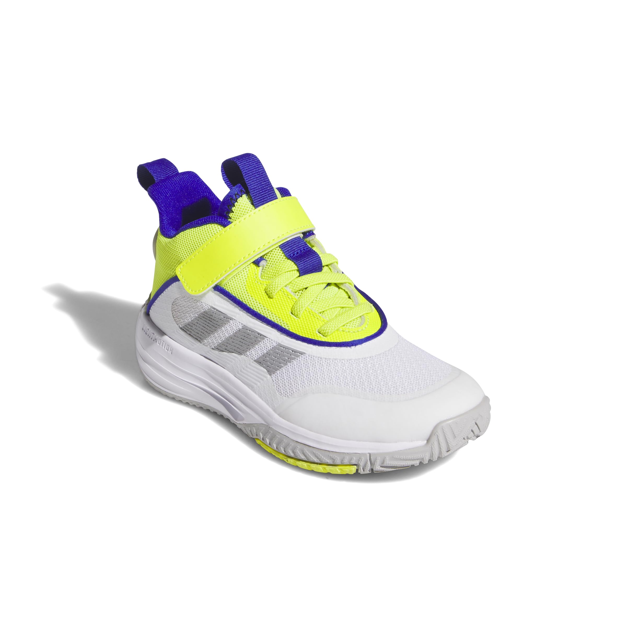 adidas Unisex niños Ownthegame 3.0 Shoes, FTWR White/Grey Two/Solar Slime, 33 EU