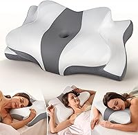 Vista 8 de Cozyplayer Almohada cervical para el cuello verdaderamente refrescante para aliviar el dolor, almohada ergonómica para quienes duermen de lado