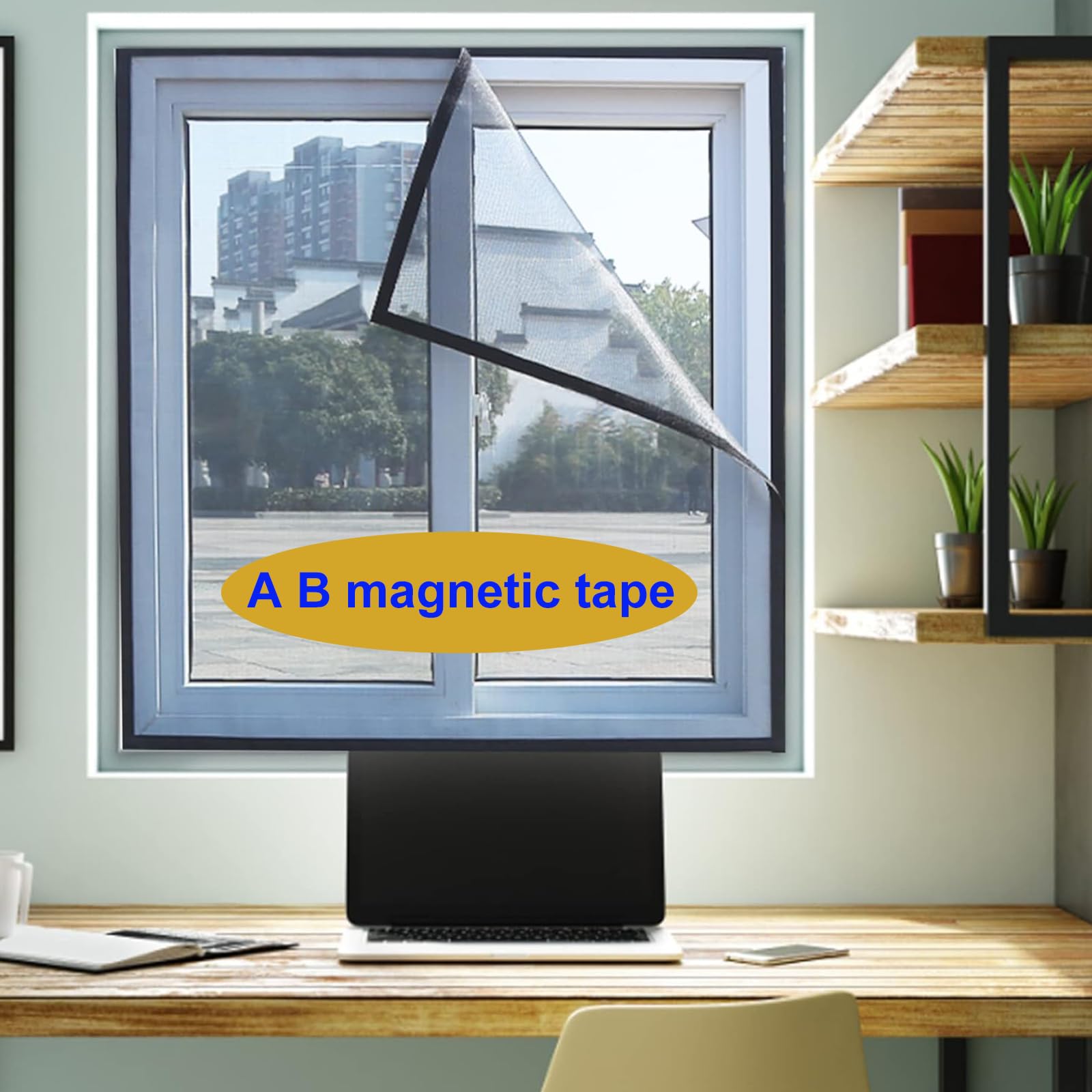 A+B - Nastro magnetico accoppiato con retro adesivo, 25 x 1,3 cm x 2 pezzi, strisce magnetiche AB flessibili per fai da te, un magnete B si abbina all'uso