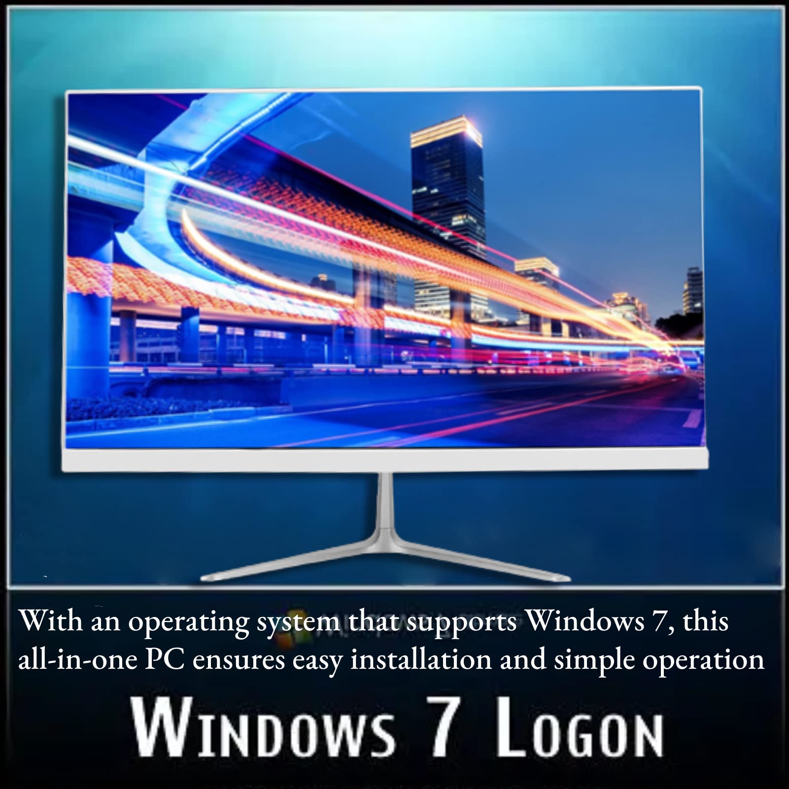 21,5-calowy komputer PC, ultracienki ekran LED i7-3520M, wielofunkcyjny komputer biurowy, dysk twardy o pojemności 256 GB (MICH)