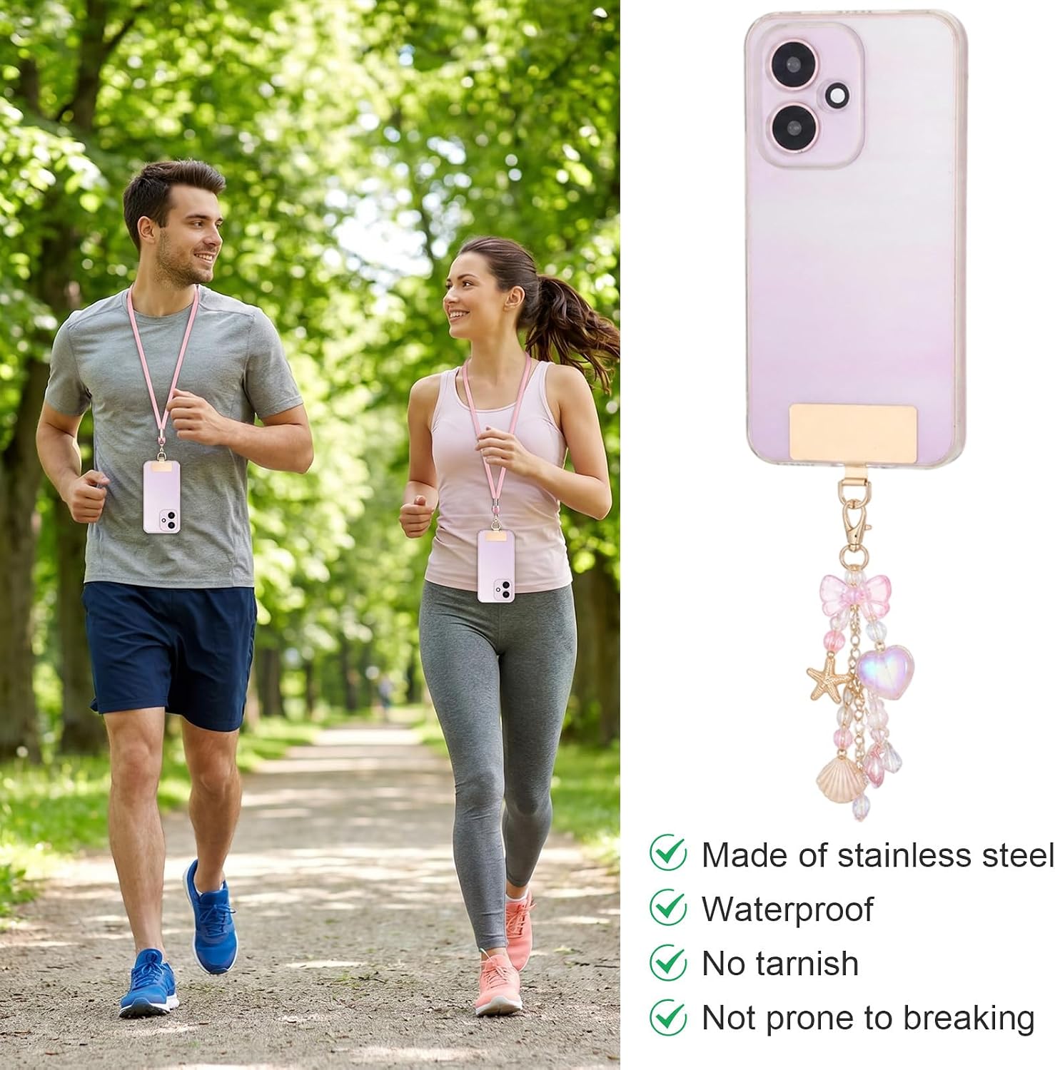 10 Pack Phone Lanyard Tab, Metal Phone Tether Tab Universal Cellphone Patch Phone Tabs Ultra Thin Smartphone Lanyard Pad for Full Phone Cases, Gold