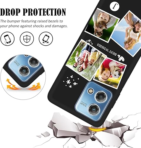 Vista 256 de Funda personalizada para Motorola Moto G Stylus 2021 con nombre de foto, texto y foto, GStylus personalizado -21 funda suave y fina (negro) de 6.8