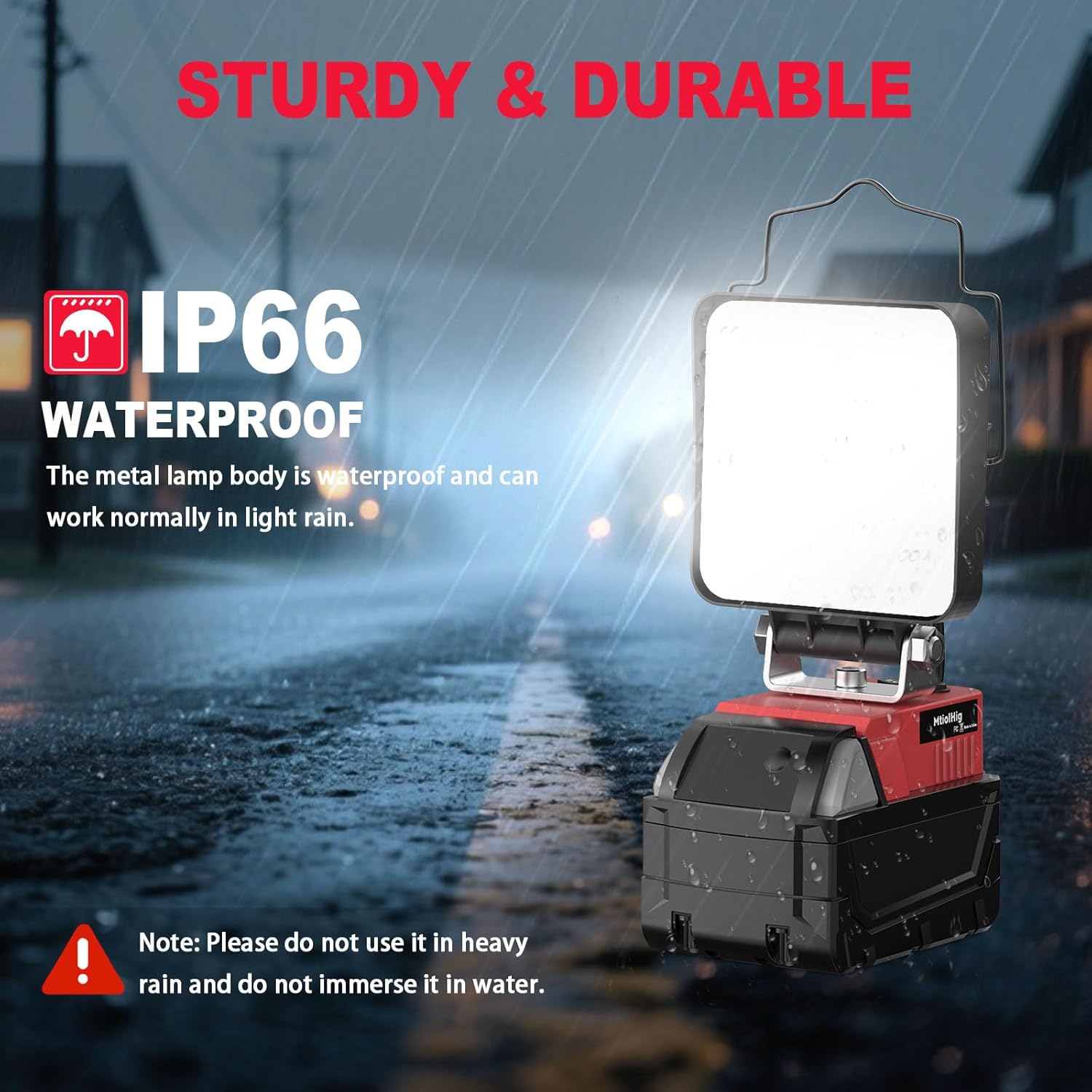 2PCS Cordless LED Work Light Compatible with Milwaukee 18v Battery,70W 7000Lumens Battery Powered LED Flood Light Only, with USB & Type-C Charging for Emergency, Workshop, Outdoor Activities